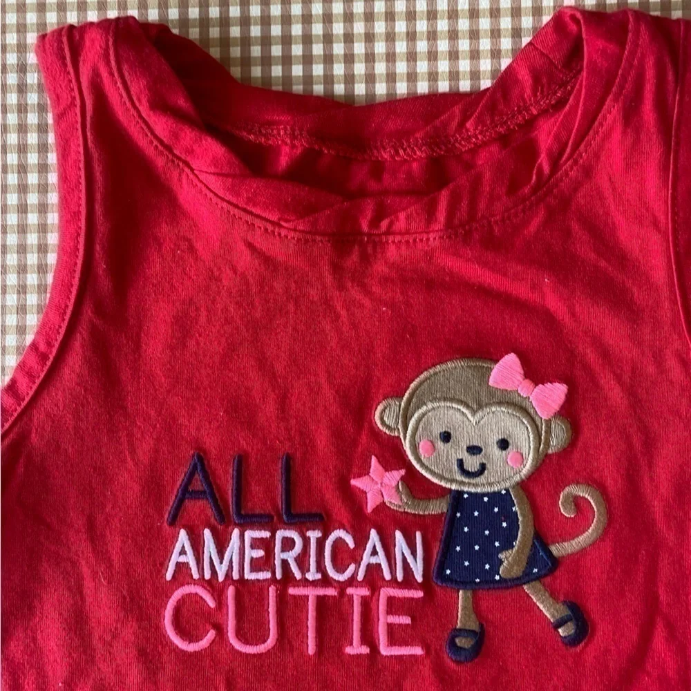 Carter’s All American Cutie Red tank top. Size 4. NWT‎